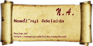 Neményi Adelaida névjegykártya